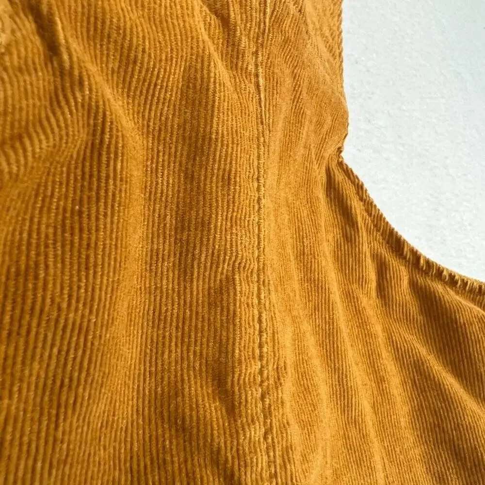 CARTER'S Overalls Baby Size 12 months Yellow Corduroy 100% Cotton Breathable